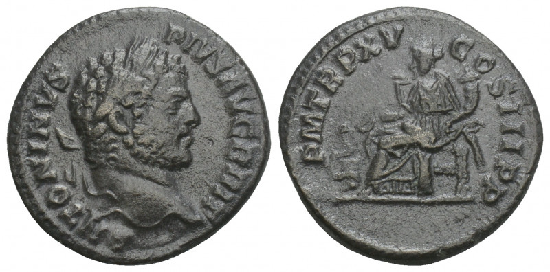 Roman Imperial
Caracalla 198-217 Denarius Rome 2.7gr. 18.4mm.
ANTONINVS PIVS A...