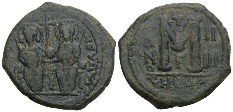 Byzantine 
Justin II. 565-578. AE follis Antioch mint 16.1gr. 32.7mm.