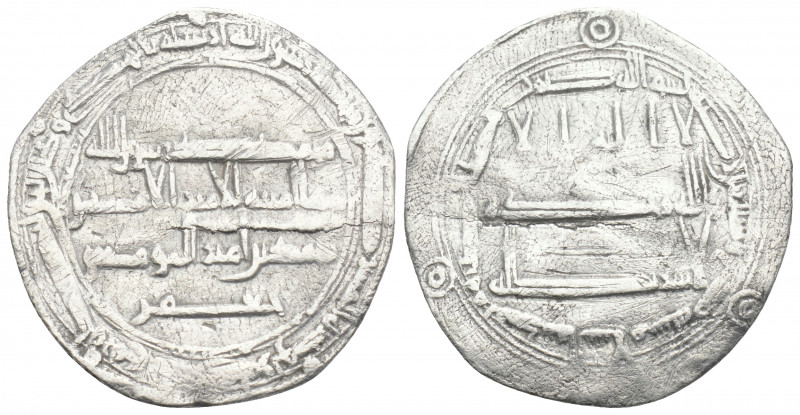 Islamic COINS 
ABBASIDEN, Harun Al Rashid, 786-809, AR Dirhem. 2.5gr. 25.6mm