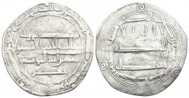 Islamic COINS 
ABBASIDEN, Harun Al Rashid, 786-809, AR Dirhem. 2.5gr. 25.6mm