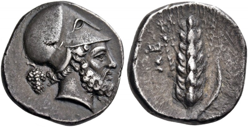 Lucania. Metapontum. Circa 400-340 BC. Didrachm or nomos (Silver, 20 mm, 7.73 g,...