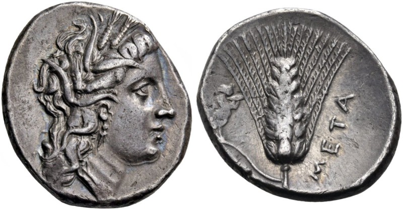 Lucania. Metapontum. Circa 290-280 BC. Didrachm or nomos (Silver, 22 mm, 7.58 g,...