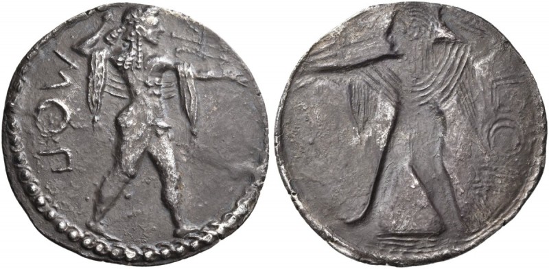 Lucania. Poseidonia. Circa 530-500 BC. Stater (Silver, 27 mm, 7.18 g, 1 h). ΜΟΠ ...