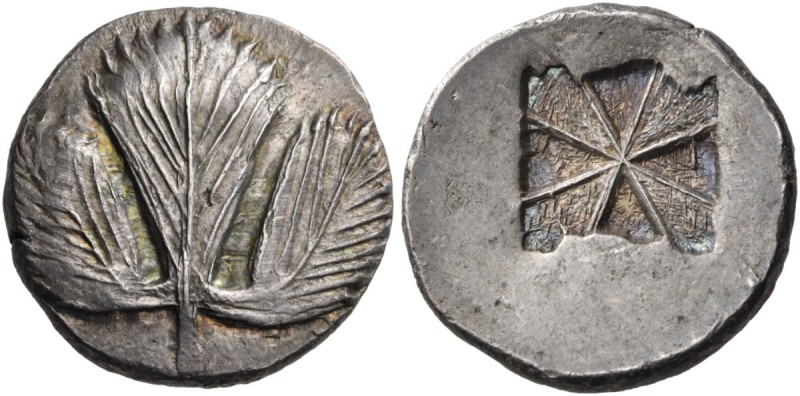 Sicily. Selinos. Circa 500 BC. Didrachm (Silver, 23 mm, 8.90 g). Wild parsley, s...
