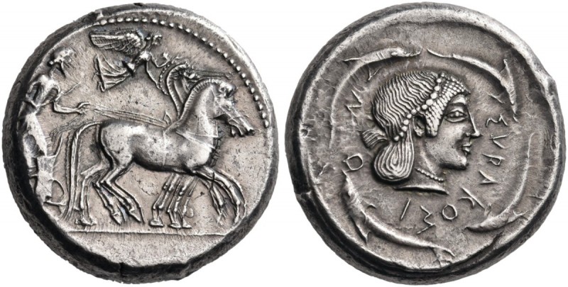 Sicily. Syracuse. Deinomenid Tyranny, 485-466 BC. Tetradrachm (Silver, 24 mm, 17...