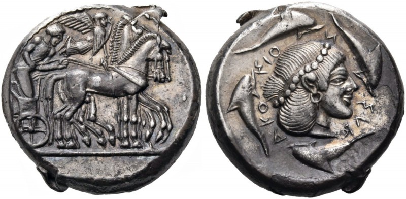 Sicily. Syracuse. Deinomenid Tyranny, 485-466 BC. Tetradrachm (Silver, 25 mm, 17...