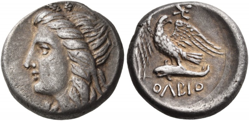 Skythia. Olbia. Circa 330-300 BC. Stater (Silver, 21 mm, 12.50 g, 1 h). Head of ...