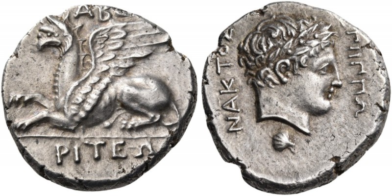Thrace. Abdera. Circa 336-311 BC. Stater (Silver, 23 mm, 10.68 g, 3 h), Hipponax...