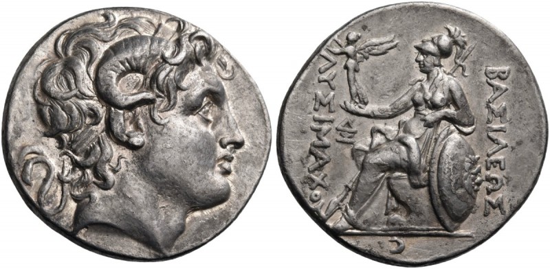 Kings of Thrace. Lysimachos, 305-281 BC. Tetradrachm (Silver, 30 mm, 17.23 g, 1 ...