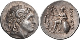 Kings of Thrace. Lysimachos, 305-281 BC. Tetradrachm (Silver, 31 mm, 17.11 g, 1 h), Lampsakos, 297/6-282/1. Diademed head of Alexander the Great to ri...