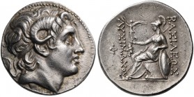 Kings of Thrace. Lysimachos, 305-281 BC. Tetradrachm (Silver, 29 mm, 17.04 g, 11 h), Smyrna, c. 287/6-282/1. Diademed head of Alexander III to right, ...