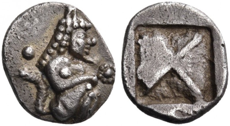Thraco-Macedonian Region. Siris. Circa 525-480 BC. Trihemiobol or 1/8 Stater (Si...