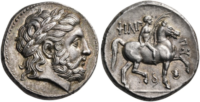 Kings of Macedon. Philip II, 359-336 BC. Tetradrachm (Silver, 25 mm, 17.14 g, 12...