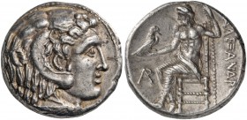 Kings of Macedon. Alexander III ‘the Great’, 336-323 BC. Tetradrachm (Silver, 25 mm, 17.19 g, 12 h), Byblos, 330-320. Head of Herakles to right, weari...