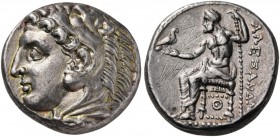 Kings of Macedon. Alexander III ‘the Great’, 336-323 BC. Tetradrachm (24 mm, 17.21 g, 8 h), "Pella", 325-315. Head of Herakles to left, wearing lion s...