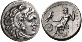 Kings of Macedon. Alexander III ‘the Great’, 336-323 BC. Drachm (Silver, 21 mm, 4.28 g, 7 h), struck during the rule of Philip III Arrhidaios, Sardes,...