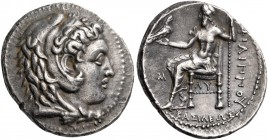 Kings of Macedon. Philip III Arrhidaios, 323-317 BC. Tetradrachm (Silver, 27 mm, 17.15 g, 3 h), Babylon, c. 323-318/7. Head of Herakles to right, wear...