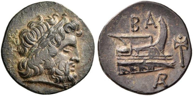 Kings of Macedon. Demetrios I Poliorketes, 306-283 BC. (Bronze, 16 mm, 2.44 g, 1...