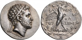 Kings of Macedon. Perseus, 179-168 BC. Tetradrachm (Silver, 32 mm, 16.99 g, 6 h), signed by the senior magistrate (and engraver?) Zoilos on the obvers...