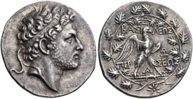 Kings of Macedon. Perseus, 179-168 BC. Tetradrachm (Silver, 32 mm, 16.69 g, 12 h), of Attic weight, Pella or Amphipolis, c. 173-171. Diademed head of ...