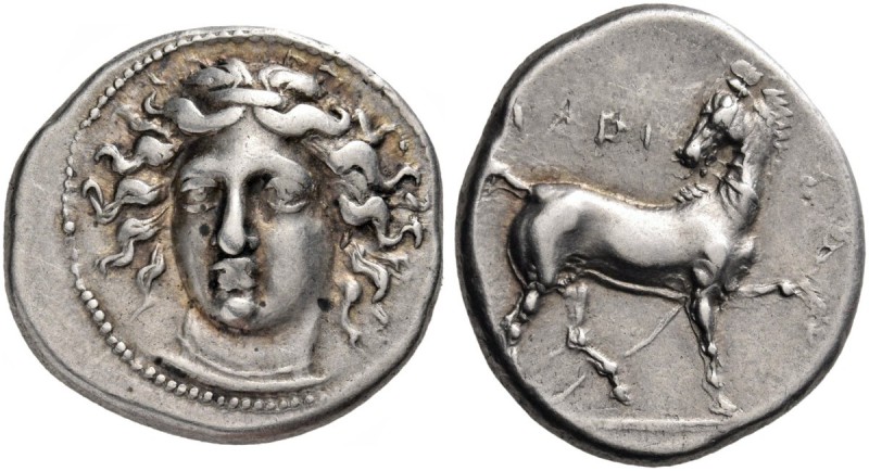Thessaly. Larissa. Circa 400-380 BC. Drachm (Silver, 19 mm, 6.09 g, 4 h). Head o...