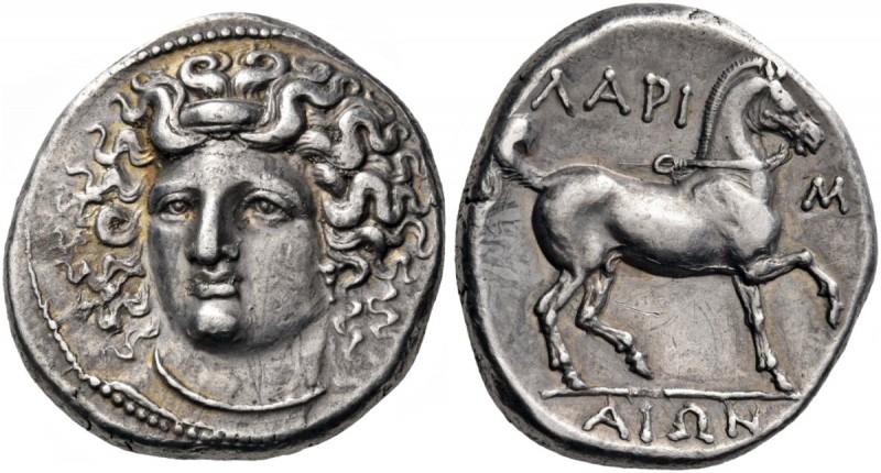 Thessaly. Larissa. Circa 356-342 BC. Stater (Silver, 23 mm, 12.28 g, 5 h). Head ...