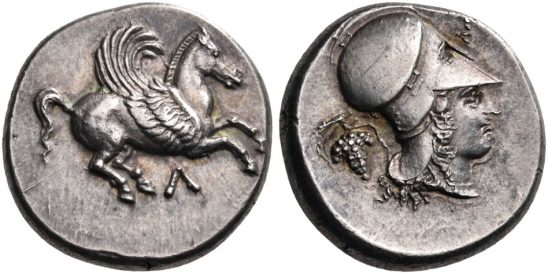 Akarnania. Leukas. Circa 405-345. Stater (Silver, 20 mm, 8.59 g, 12 h). Pegasus ...