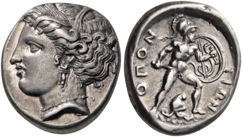 Lokris. Lokris Opuntii. Circa 370-360 BC. Stater (Silver, 24 mm, 12.22 g, 12 h)....