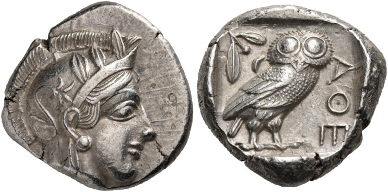 .Attica. Athens. Circa 449-404 BC. Tetradrachm (Silver, 24 mm, 17.15 g, 10 h), c...