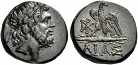 Bithynia. Dia. Circa 85-65 BC. (19 mm, 8.04 g, 11 h). Laureate head of Zeus to right. Rev. ΔΙΑΣ Eagle, with spread wings and head turned back to right...