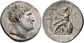 Kings of Pergamon. Eumenes I, 263-241 BC. Tetradrachm (Silver, 31 mm, 16.97 g, 12 h), 255/0-241. Laureate head of Philetairos to right. Rev. ΦΙΛΕΤΑΙΡΟ...