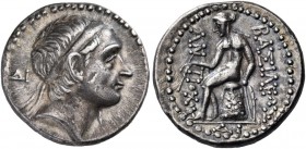 Seleukid Kings of Syria. Antiochos III ‘the Great’, 223-187 BC. Tetradrachm (Silver, 27 mm, 16.96 g, 1 h), Uncertain mint in southern or eastern Syria...