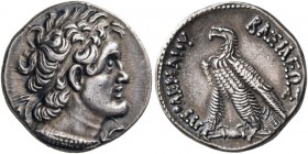 Ptolemaic Kings of Egypt. Ptolemy VI Philometor, first reign, 180-164 BC. Tetradrachm (Silver, 26 mm, 14.17 g, 12 h), Alexandria, c. 180-170. Diademed...