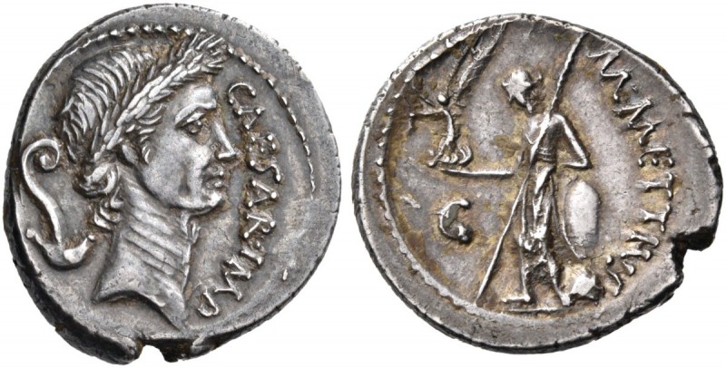 Julius Caesar, late February 44 BC. Denarius (Silver, 18 mm, 3.77 g, 2 h), Rome,...