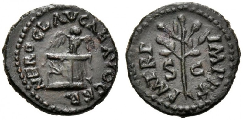 Nero, AD 54-68. Quadrans (15 mm, 1.90 g, 1 h), Rome, 65. NERO CLAV CAE AVG GER O...