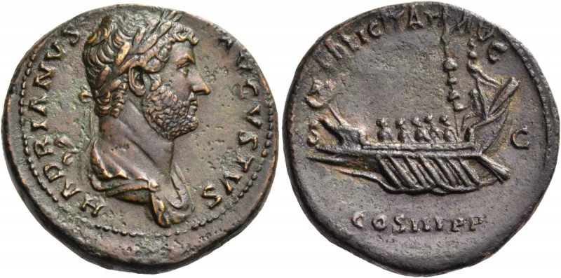 Hadrian, 117-138. Dupondius (Orichalcum, 25 mm, 12.15 g, 1 h), Rome, c. 132-135....