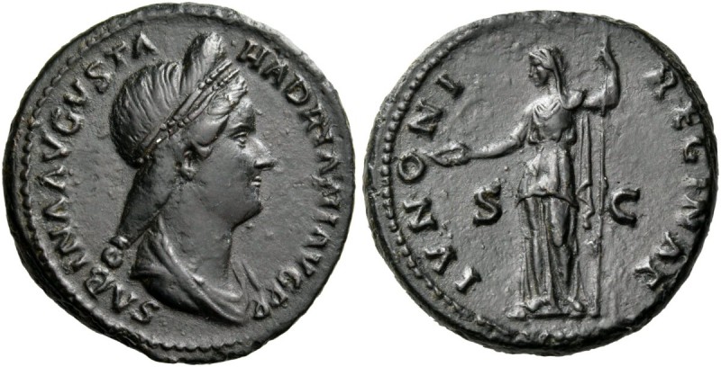 Sabina, Augusta, 128-136/7. As (Copper, 27 mm, 11.66 g, 5 h), Rome. SABINA AVGVS...