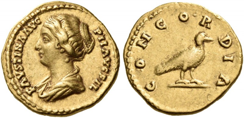 Faustina Junior, Augusta, 147-175. Aureus (Gold, 19 mm, 7.17 g, 6 h), Rome, c. 1...