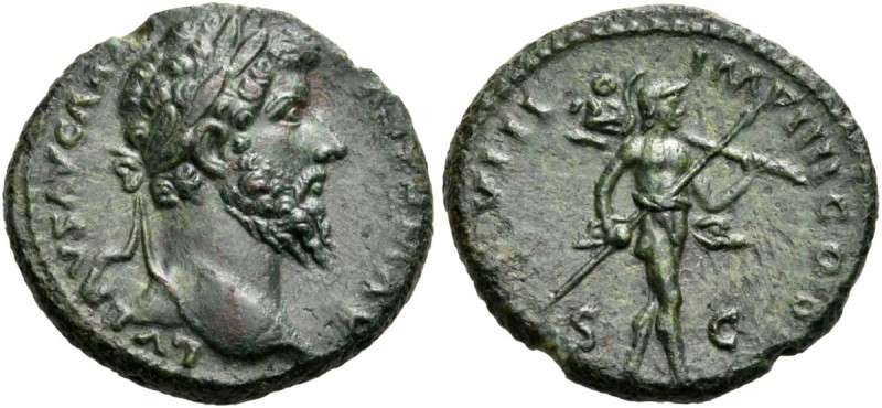 Lucius Verus, 161-169. As (Copper, 24 mm, 10.13 g, 6 h), Rome, 167-168. L VERVS ...