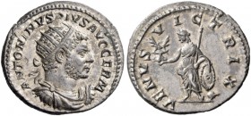 Caracalla, 198-217. Antoninianus (Silver, 22 mm, 4.76 g, 12 h), Rome, 215-217. ANTONINVS PIVS AVG GERM Radiate, draped and cuirassed bust of Caracalla...