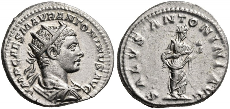 Elagabalus, 218-222. Antoninianus (Silver, 20 mm, 6.36 g, 1 h), Rome, 219. IMP C...