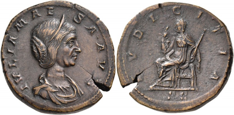 Julia Maesa, Augusta, 218-224/5. Sestertius (Orichalcum, 31 mm, 23.19 g, 12 h), ...