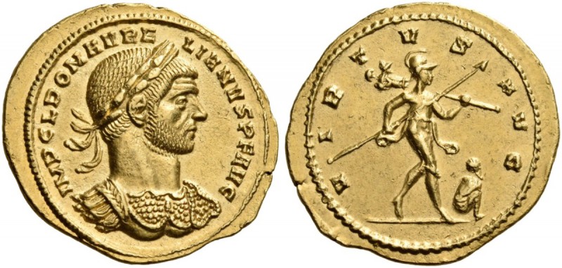 Aurelian, 270-275. Aureus (Gold, 22 mm, 4.49 g, 11 h), Medio­ lanum, 3rd emissio...