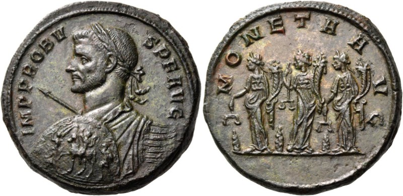 Probus, 276-282. Medallion (Bronze, 30 mm, 22.89 g, 12 h), Rome, 281-282. IMP PR...