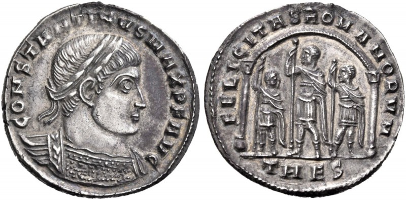 Constantine I, 307/310-337. Light Miliarense (Silver, 23 mm, 4.16 g, 12 h), Thes...