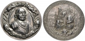 NETHERLANDS. The Dutch Republic. Plaquettepenning (Silver, 73 mm, 70.26 g, 12 h), on the death of Admiral Maarten Tromp (1597-1653), by Wouter Muller,...