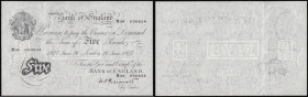 Five Pounds Peppiatt White B264 dated London 26 June 1947 M54 050654 AU-Unc desirable thus

Estimate: GBP 150 - 250