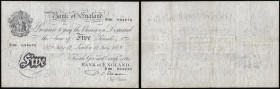 Five Pounds Beale white B270 London 12 July 1949 N86 034670, Pick 344, VF

Estimate: GBP 50 - 80