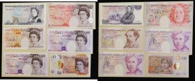 Fifty Pounds Bailey Houblon 2006 B404 AU, Twenty Pounds Kentfield 1994 Faraday B375 (2) AA18 872005 and AA18 872003 Unc, Ten Pounds Kentfield Dickens ...