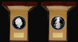 Five Hundred Pounds 2019 Queen's Beasts - The Yale of Beaufort 100mm diameter, One Kilo Silver Proof S.QCE6 FDC in the Royal Mint box of issue with ce...